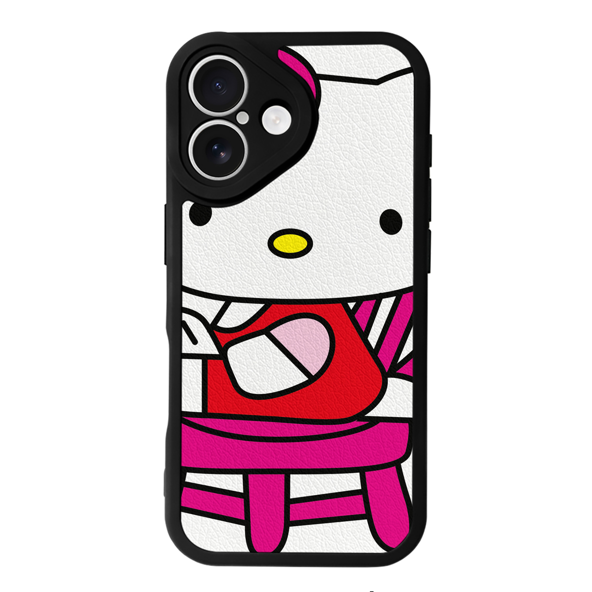 （画像用） Hello Kitty ハローキティ 【iPhone 16シリーズ対応】シリコンスマホケース（レザー調） 材質：シリコン
